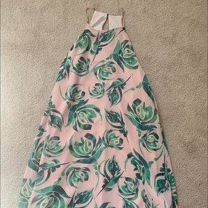 High neck floral dress